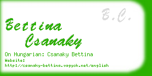 bettina csanaky business card